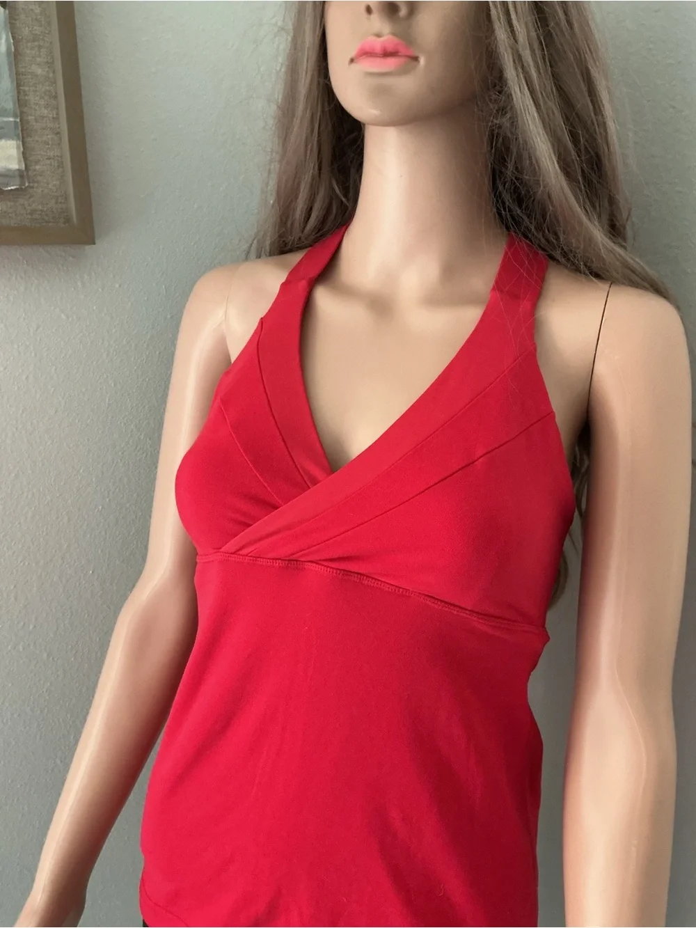 lululemon athletica Red Halter Crossover Tank